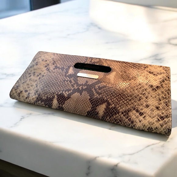 Michael Kors Handbags - MICHAEL KORS Snakeskin Clutch